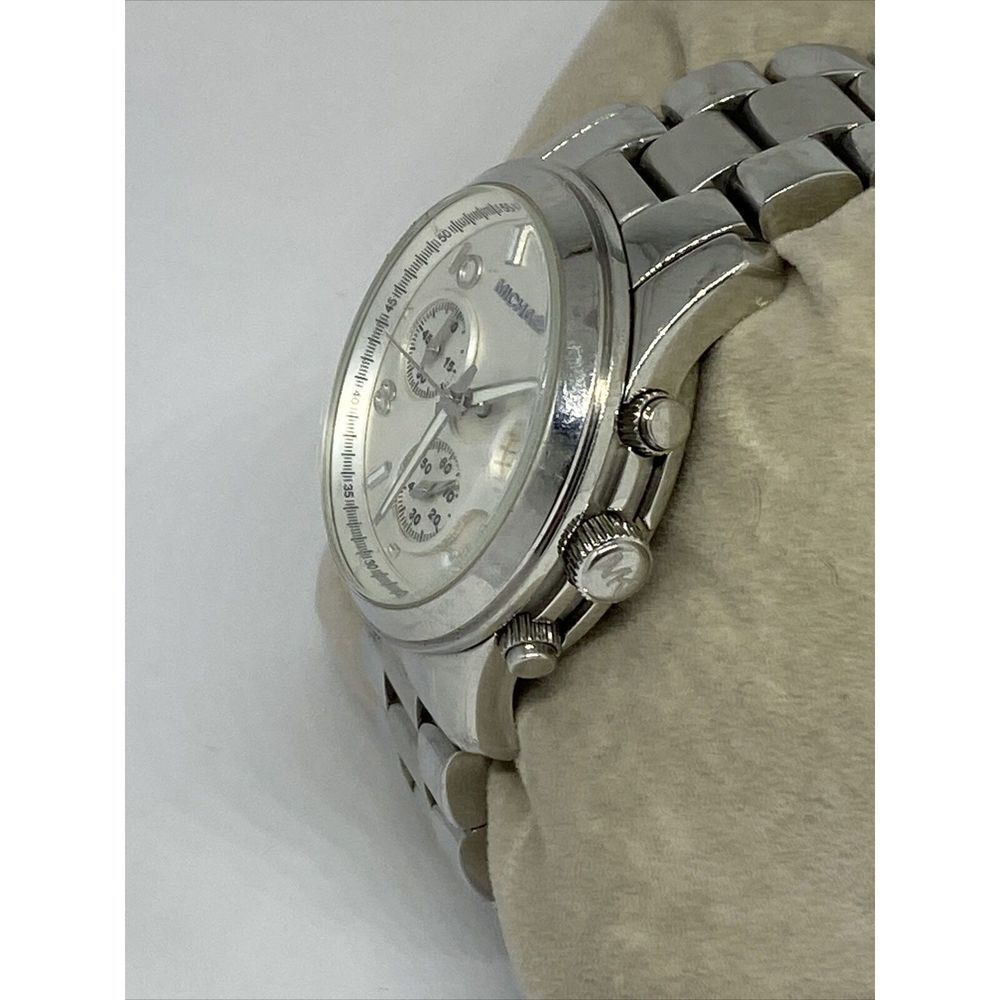 Michael Kors Runway MK5076 Women's Silver Stainless Steel Analog Dial Watch RQ44 - Picture 4 of 12